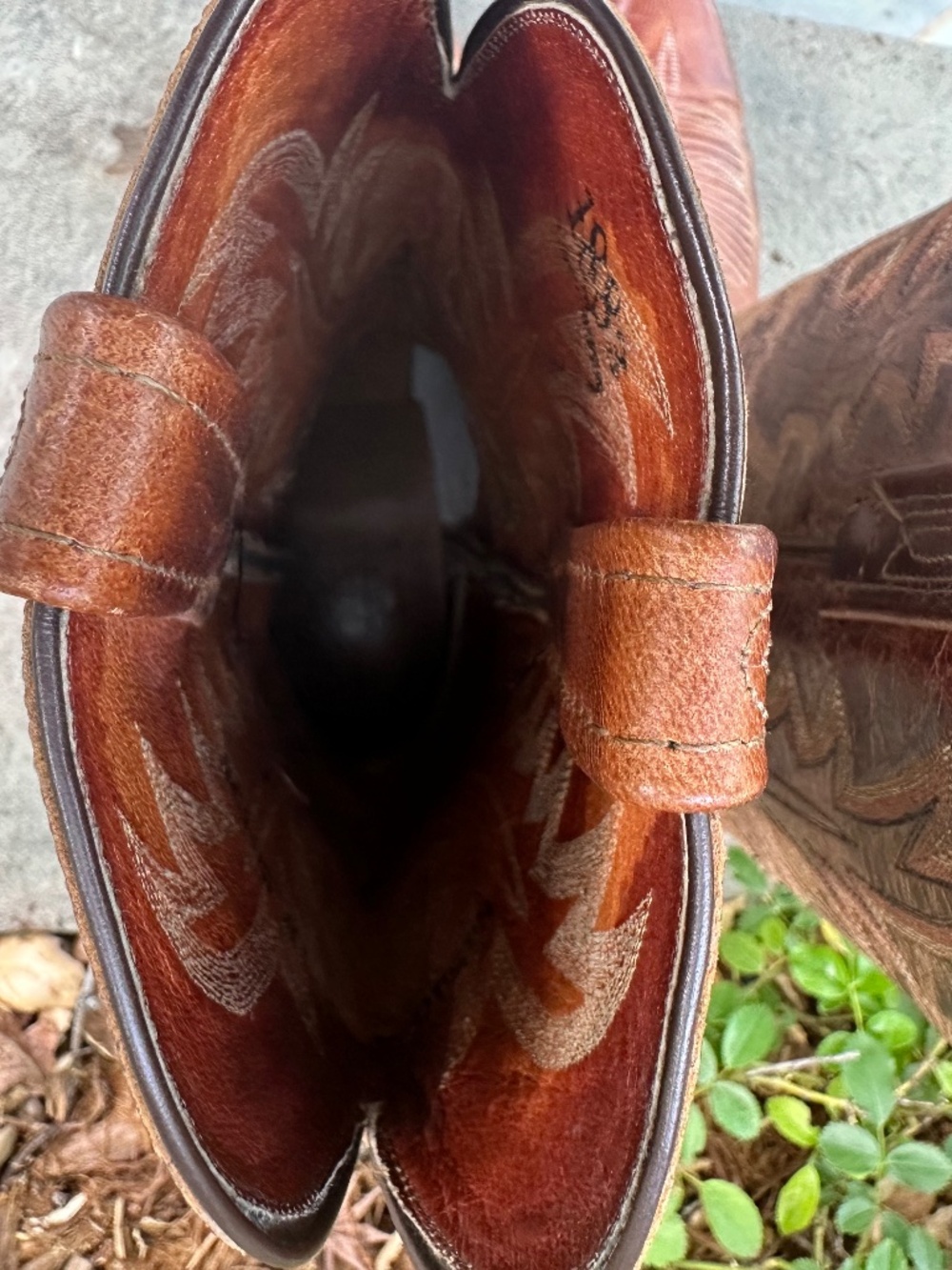 LUCCHESE 1883 Leather Cowboy Boots 8 - Picture 14 of 16